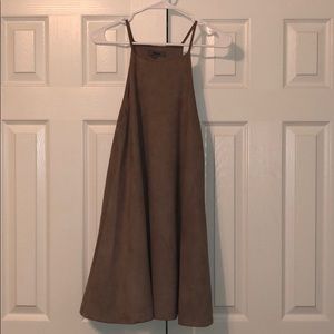 Tan suede dress